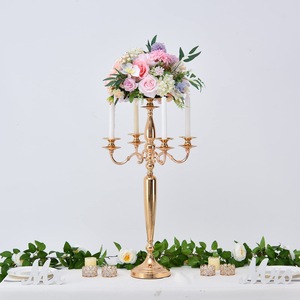 5 Arms Wedding Table New Modern <strong>Candle</strong> <strong>Holder</strong> <strong>Lantern</strong> Other <strong>Lanterns</strong> and <strong>Candle</strong> Jars Gold <strong>Candle</strong> <strong>Holder</strong> - Product Image 2