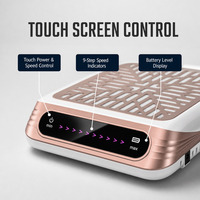 Collecteur de poussière d'ongles rechargeable 100W avec écran tactile, vitesse réglable 0-4500 tr/min, couvercle magnétique en acier inoxydable, filtre amovible pour salon