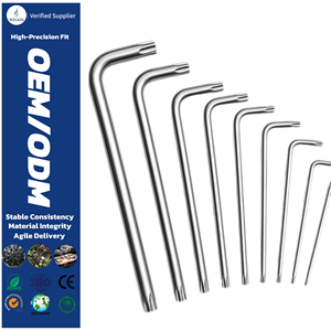 Jeu de clés Torx, clés Allen en L chromées en acier Cr-V, anti-effraction, à bras long, outil de réparation professionnel - Product Image 1