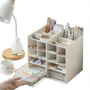 Organisateur de bureau en plastique OEM/ODM, grand tiroir de rangement rectangulaire écologique à 9 compartiments pour stylos et fournitures de bureau - Product Image 1