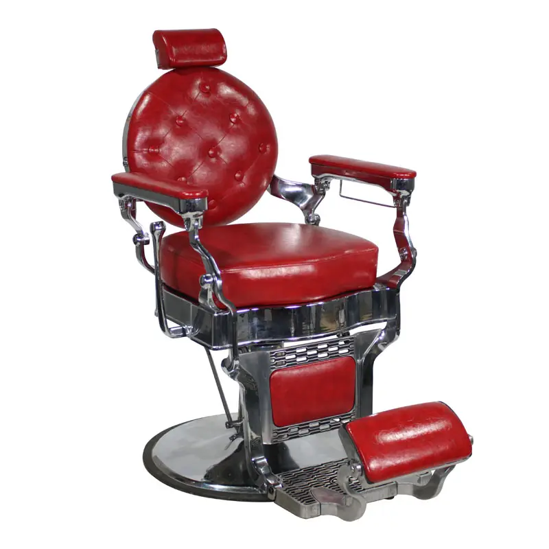 Wholesale barbershop Red luxury beauty salon hairdressing salon equipment barber kinyozi chairs hair salon