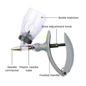 حقنة مستمرة مستوردة مع حامل زجاجة قابل للتعديل للدجاج والبط والماشية والأغنام، لقاحات بيطرية وللخنازير - Product Image 6
