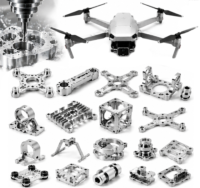 Custom CNC Machining Stainless Steel/Aluminum Drone Parts | Precision CNC Milled UAV Frame Propeller Hub Motor Mount Shock