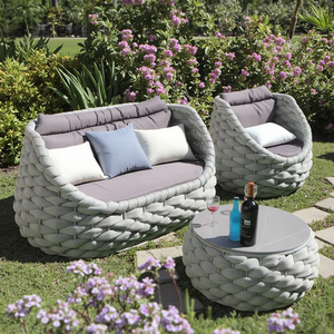 Meubles de <span class=keywords><strong>jardin</strong></span> en métal français, ensemble de canapés pour jardiniers industriels, ensemble de canapés d'extérieur, meubles d'extérieur pour restaurant - Product Image 3