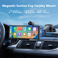 Stereo Mobil Portabel Apple Car Play & Android Auto Layar Sentuh HD, Dudukan Magnetik, WiFi 5.0G, Kontrol Suara & Navigasi GPS & Mirror