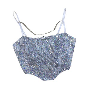 Grenz überschreitende europäische amerikanische Frauen Sommer Casual Short Sling Slim-Fit Sexy rücken freie einfarbige Kette Sling Tank <span class=keywords><strong>Tops</strong></span> - Product Image 5