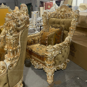 Sang trọng và Hoàng gia phong cách sofa Set sang trọng thủ công rắn gỗ sofa cổ điển phòng khách ghế sofa - Product Image 4