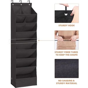 Over The Door <b>Shoe</b> Organizer 10 Pockets Heavy Duty Black Hanging <b>Shoe</b> Rack For Closet Door Storage - Product Image 6