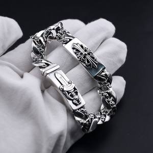 Bracciale alla Moda in Argento <span class=keywords><strong>925</strong></span> con Croce Cubana per <span class=keywords><strong>Uomo</strong></span> e Donna - Product Image 1