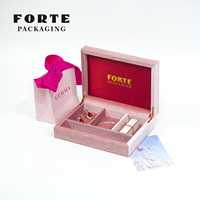 FORTE Emballage de bague portable haut de gamme Logo personnalisé Boîte à bijoux en velours Matériau en flanelle avec une excellente visibilité