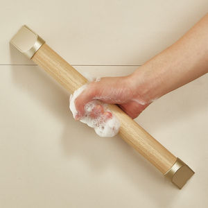 Barres d'appui pour salle de bain en acier inoxydable 28 mm, revêtement extérieur en PVC antidérapant, fixation murale pour personnes âgées et handicapées - Product Image 3