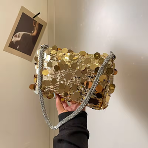 Sacs fourre-tout de luxe à sequins pour femmes, sacs seau à cristaux petits et élégants pour l'extérieur, sacs de soirée scintillants pour femmes - Product Image 2