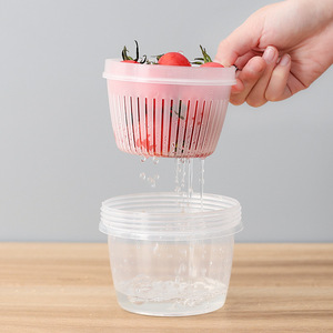 Plastik Süzgeç Sepet Konteyner Hızlı Yıkama ve Durulama Meyve Sebze Süzgeci Mutfak Süzgeci Ev Mutfak Buzdolabı Hazırlık Araçları - Product Image 5