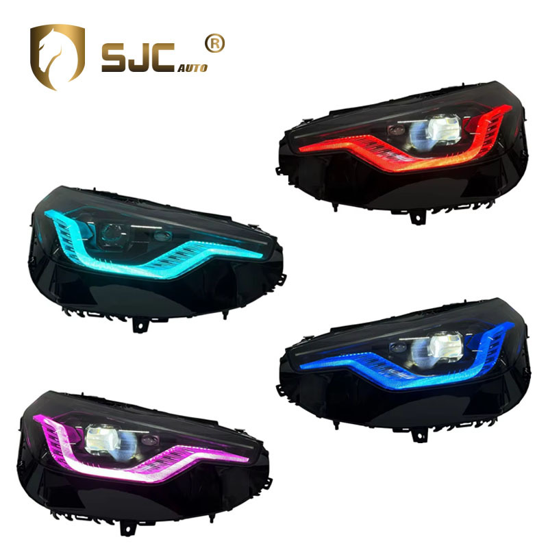 Sjc Smoked Rgb LED Headlight Assembly For BMW 2 Series G42 2022-2026 Rgb Multi-Color DRL