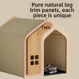 เตียงไม้แบบลอยน้ำสำหรับแมวบ้านแบบถอดได้สำหรับแมวบ้านแบบแข็งระบายอากาศได้ - Product Image 6