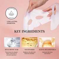 Masque Hydrogel Hydratant Nuit au Bio Collagène, Probiotiques et Acide Hyaluronique, Minimise les Pores, Améliore l'Élasticité, Repulpe la Peau