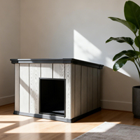 Kenda PENT Platte Dak Resin Hondenhuis Compact Ruimtebesparend Balkon Huisdierenverblijf voor 15/30/45kg Honden
