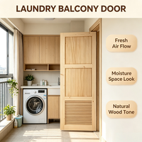 Porte à persiennes ventilée en pin massif noueux, porte en bois naturel pour la rénovation de fermes, de cottages et de maisons