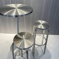 Tabouret haut de luxe moderne en acier inoxydable, style industriel, réglable en hauteur, pour hôtel, salle de bain, cuisine, bar