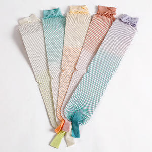 ถุงน่องสีสันสดใสลายไล่ระดับสีลูกกวาด Fishnet ขาสูง - Product Image 4