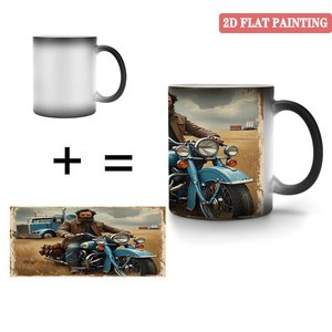 Tasse Magique 11oz en Céramique Noire Givrée à Changement de Couleur Thermique pour Boissons Quotidiennes - Product Image 4