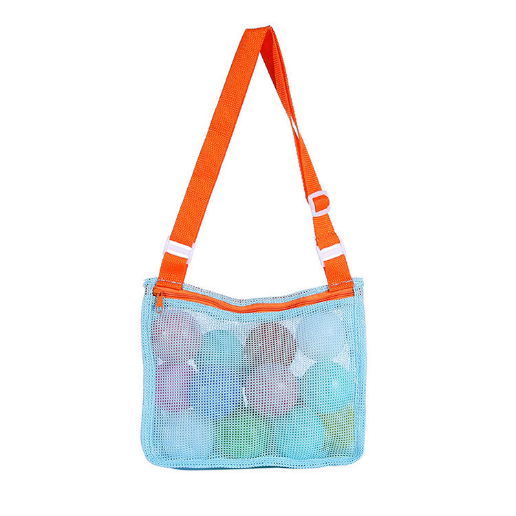 Borse da spiaggia colorate per bambini in rete giocattolo borse a