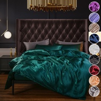 Haute Qualité 4pcs Satin Chambre Drap Ensemble Simple Style Luxe Soyeux Poche Profonde Draps King Size De Chine-Vente En Gros