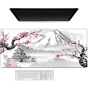 Özel Japon Kiraz Çiçeği <span class=keywords><strong>Mousepad</strong></span>'i Oyun İçin Kaymaz Kauçuk Su Geçirmez Büyük Mouse Pad Dikişli Kenarlı - Product Image 1