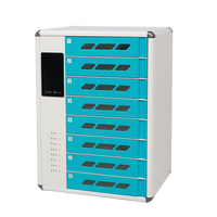 Casier de recharge pour ordinateurs portables à 8 baies TYPE C 45W pour appareils jusqu'à 15,6 pouces DC AC - Équipement éducatif - Armoire de rangement pour téléphones
