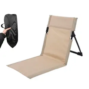 Wholesale Custom Stadium Seat Cushion Aluminum Backrest Lazy Chair Outdoor Portable Lightweight Folding Travel Camping Chair