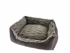 Langlebiges Sofa-Stoff Hundebett Quadratisch Vorrätige Hundebetten Wendbare Haustierbetten - Product Image 1