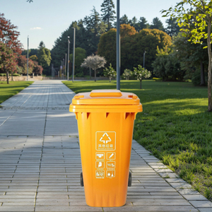 Bán buôn 240L hình chữ nhật cán Bìa thân thiện với môi nhựa ngoài trời Thùng rác Thùng (HDPE) đứng cho rác thải thực phẩm chất thải - Product Image 4