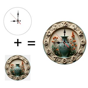 Round Wooden <b>Wall</b> <b>Clock</b> 25x25Cm Quiet Quartz Hotel Lobby Decor <b>Clock</b> - Product Image 6