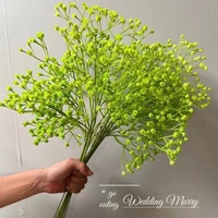 Jaune vert petites fleurs artificielles sauvages pour mariage en plein air frais fausses fleurs en soie Arrangement d'art floral accessoires de photographie