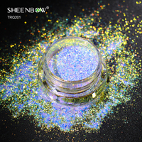 Poudre Multichrome Transparente Sheenbow Effet Aurore, Pigment Caméléon Duochrome Scintillant en Poudre Libre pour Maquillage