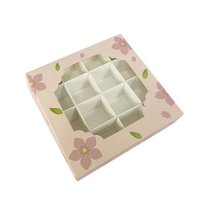 Caja <span class=keywords><strong>de</strong></span> papel <span class=keywords><strong>de</strong></span> diseño Sakura, bonito, Rosa, con 16 compartimentos y ventana, venta al por mayor - Product Image 2