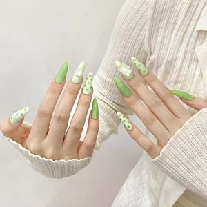 <span class=keywords><strong>Ongles</strong></span> press-on translucides style français, faits main, avec <span class=keywords><strong>colle</strong></span> transparente pour application facile – Nouveauté très prisée - Product Image 2
