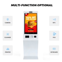 Terminal de Autoservicio con Pantalla Táctil LCD de 21.5 Pulgadas, Kiosco para Restaurantes y Comercios Minoristas, CMS Basado en la Nube, Aleación de Aluminio, Garantía de por Vida