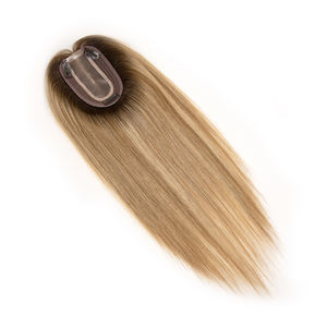 Listo para enviar: Topper de cabello Remy europeo con base mono, rubio natural, 3x5'', ligero, con encaje mono y trama, para mujeres blancas. - Product Image 4