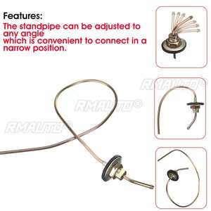 1/2/4 ensembles de tuyau de raccordement de réservoir de carburant de 58 cm + filtre à carburant + tube flexible avec pinces pour chauffage de stationnement diesel à air - Product Image 2