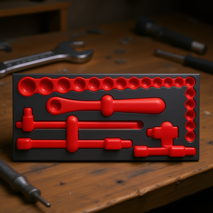 519 M 613CEAAV <b>Tool</b> <b>Storage</b> Set Red Plastic Organizer Kit For Workshop Use - Product Image 3