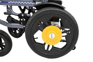 Colore personalizzato alto schienale automatico potente in acciaio leggero pieghevole sedia a rotelle elettrica per adulti - Product Image 6