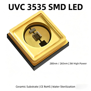 Puce LED SMD UVC 3535 280nm 265nm sur substrat céramique 3W haute puissance pour la stérilisation de l'eau/de l'air |   CE RoHS - Product Image 1
