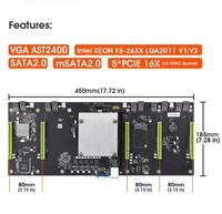 Nouveau 5GPU Riserless Cartes Mères E79 X5B GPU carte mère soutien RTX3060 3060TI Plein Hashrate 5 PCI E x16 Carte avec Refroidisseur