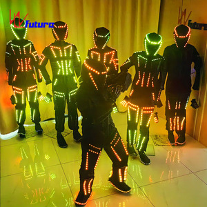 Traje de bailarina LED Traje de salón de baile para adultos Traje con luces LED Robotled <span class=keywords><strong>Zancos</strong></span> Ropa para ropa de rendimiento - Product Image 3
