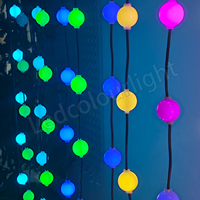 Luz de bola de píxeles a prueba de agua DMX512 3D Matrix LED Ball String Light 360 grados Luces de decoración de boda de Navidad