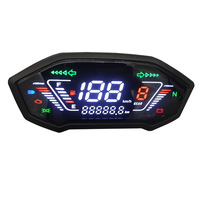 Compteur numérique LED ABS PMMA pour moto, tachymètre 750, indicateur d'odomètre