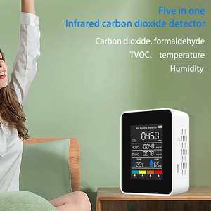 Detektor kualitas udara inframerah, <span class=keywords><strong>Monitor</strong></span> karbon dioksida portabel lima-dalam-satu, detektor kualitas udara kelembapan suhu <span class=keywords><strong>CO2</strong></span> dalam satu desain ramping - Product Image 2