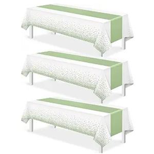 Nappe en plastique <span class=keywords><strong>jetable</strong></span> - Résistante à l'huile, rectangulaire, imprimée pour la décoration <span class=keywords><strong>de</strong></span> mariage, <span class=keywords><strong>de</strong></span> fête et <span class=keywords><strong>de</strong></span> banquet, personnalisable - Product Image 1