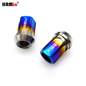 HRMin Offre Spéciale M14 * 35mm extrémité ouverte 60 degrés cône siège écrous de roue Jeep Land Rover Tesla Cherokee Gr.5 titane écrou de roue accessoires - Product Image 4